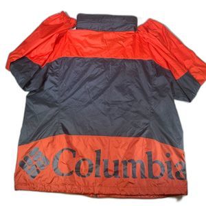 Columbia spell out mens XL windbreaker rain jacket hoodie
